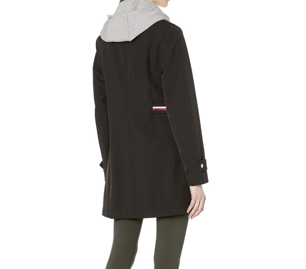 Tommy Hilfiger Black Raincoat with Hood - photo 3