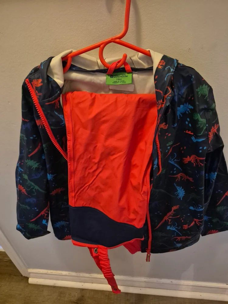 Mountain Warehouse Kids Dinosaur Rain Jacket, Size 7-8 yrs image indicator(3)