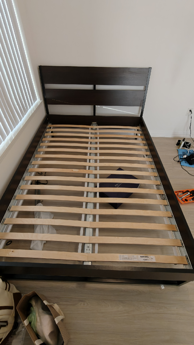 Dark Brown Double Bed Frame
