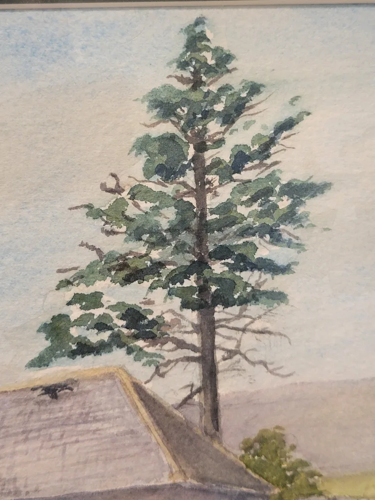 Original Framed Watercolour Painting of Sheep and Farmhouse image indicator(4)