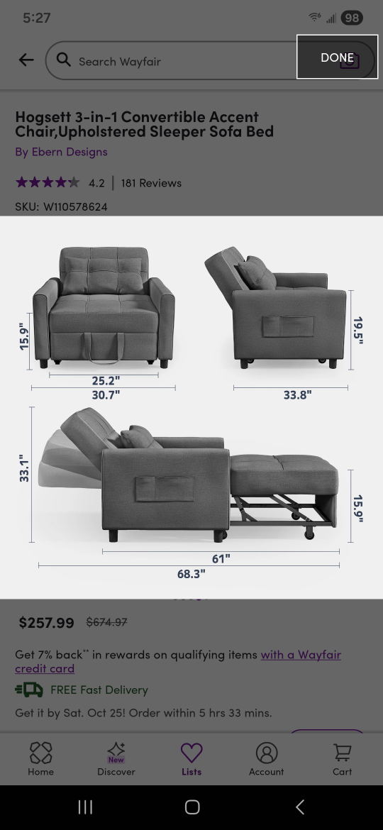 Hogsett 3-in-1 Convertible Accent Chair - photo 4