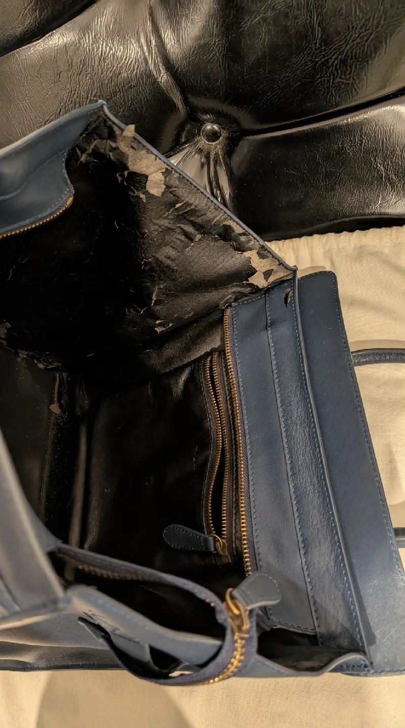 Celine Blue Leather Handbag image indicator(5)