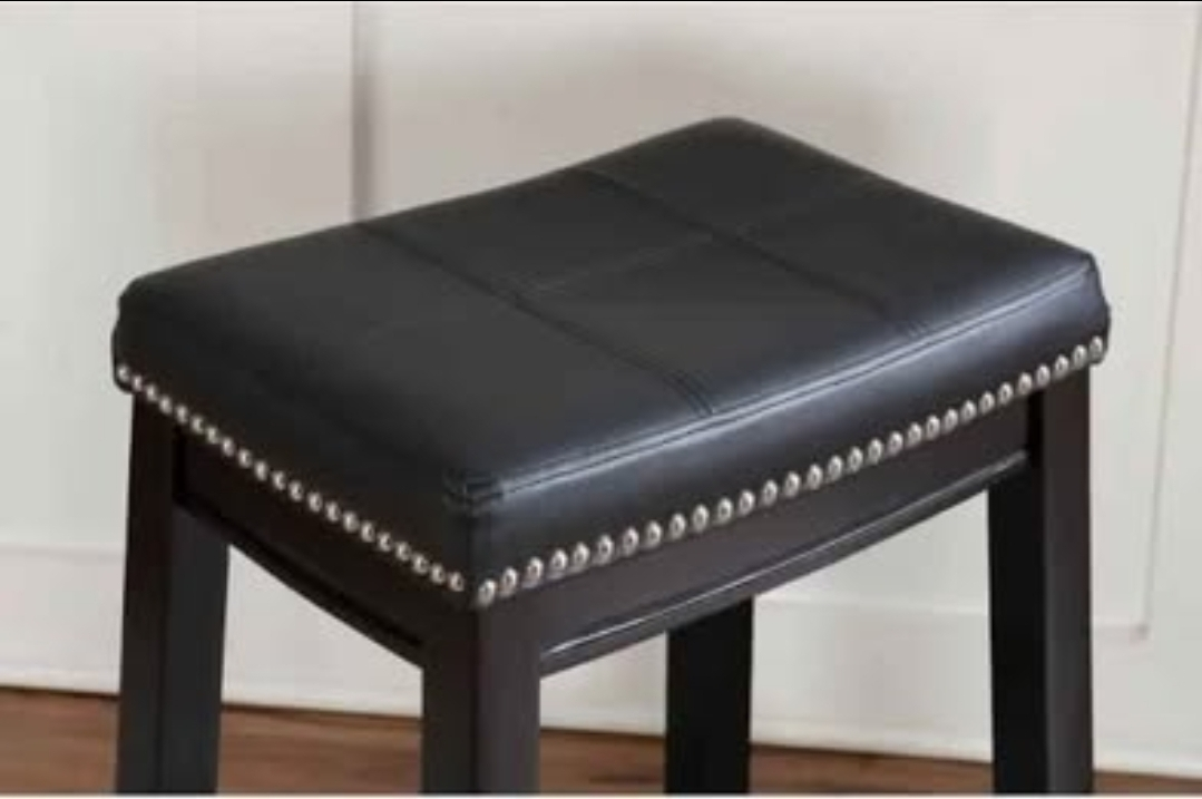 Linon Bar Height Bar Stool - Black - photo 3