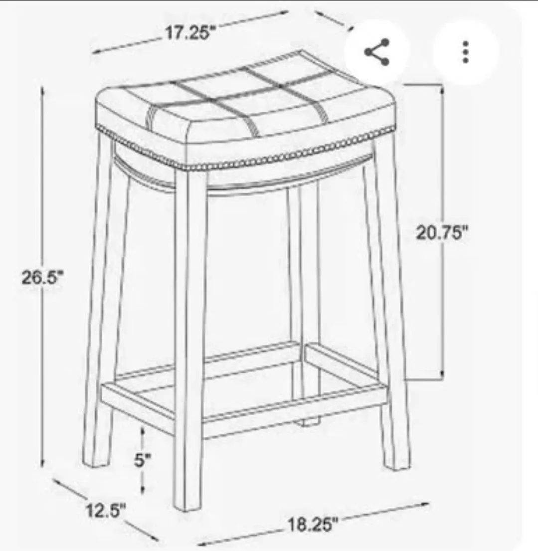 Linon Bar Height Bar Stool - Black image indicator(6)