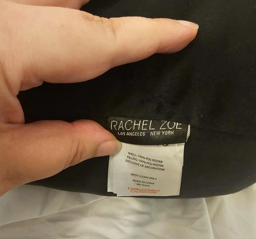 Black Rachel Zoe Round Decorative Pillow image indicator(8)