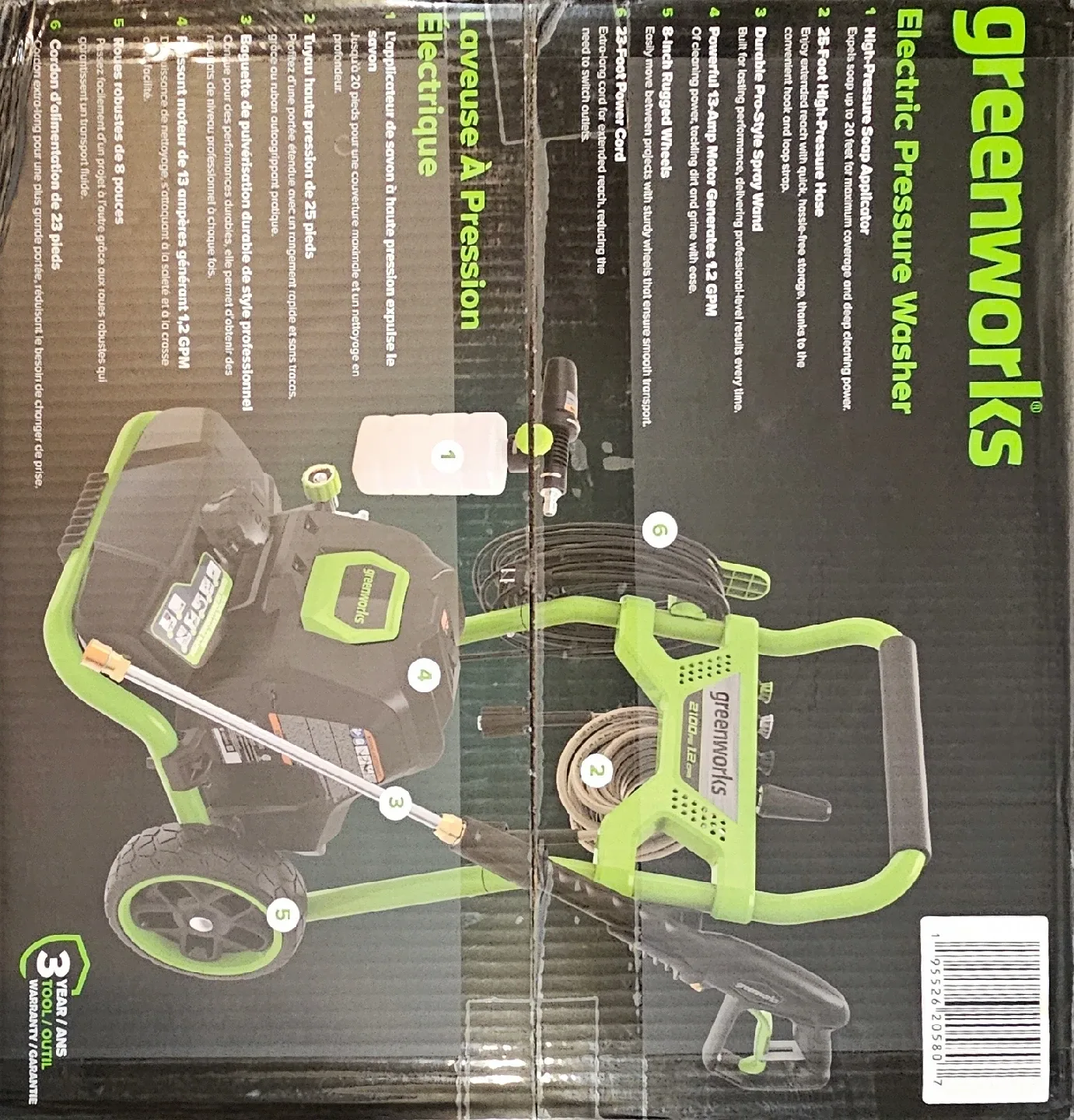 Greenworks 2100 PSI Electric Pressure Washer image indicator(2)