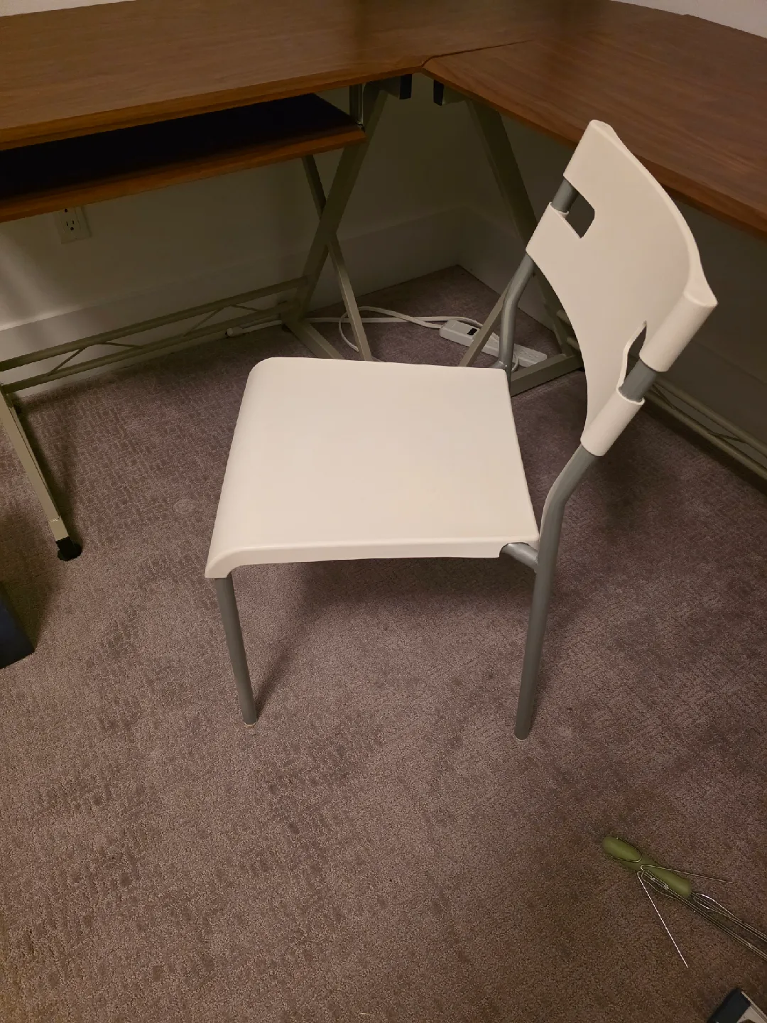 Brown L-Shaped Desk with Chair image indicator(3)