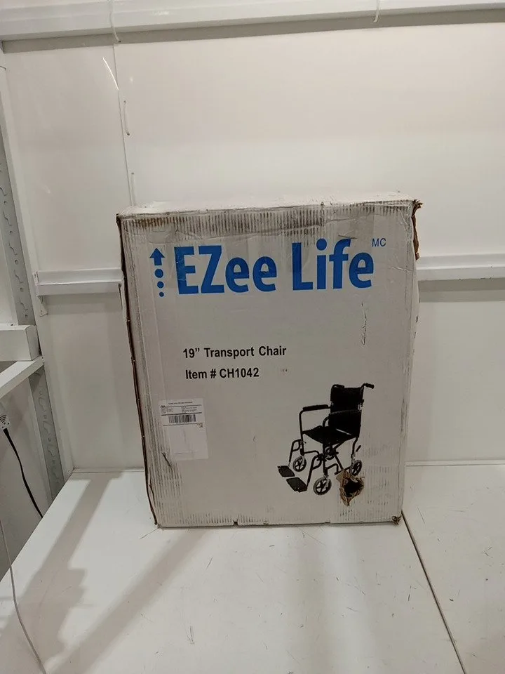 Ezee Life transport chair - 19" - 300lbs capacity image indicator(2)