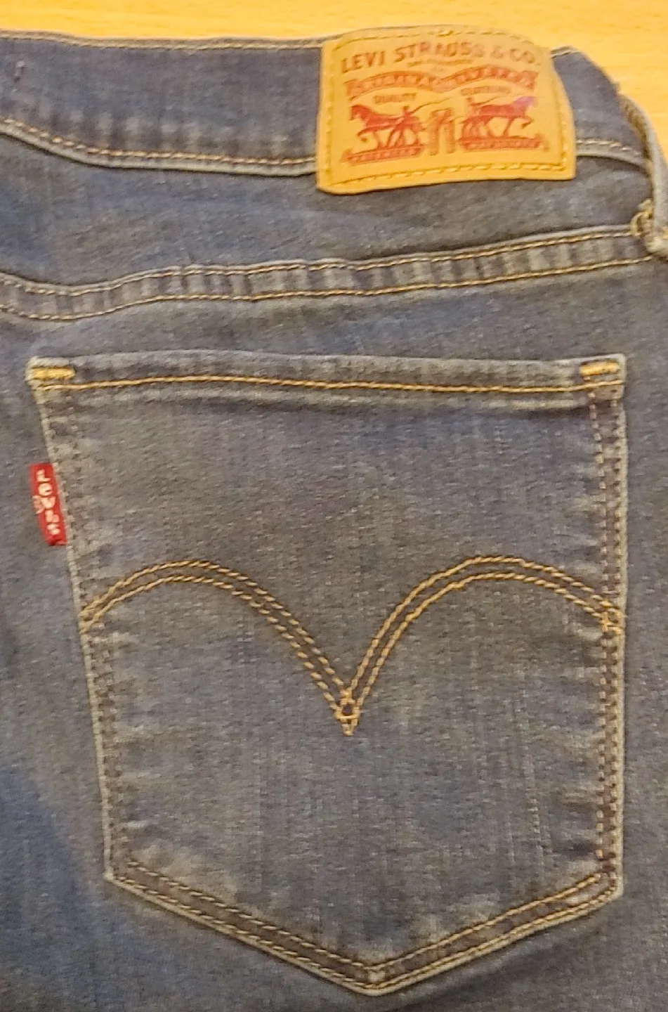 Womens Red Tab Jeans image indicator(3)