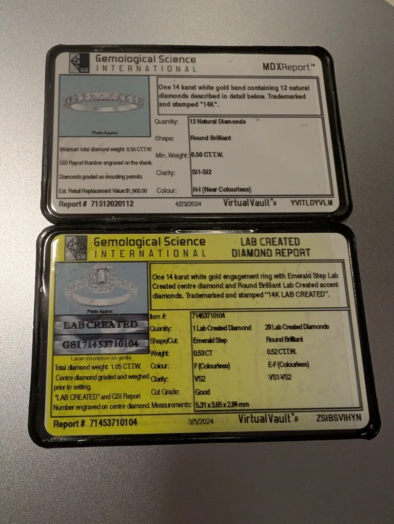 14 Karat White Gold Diamond Ring Set image indicator(3)