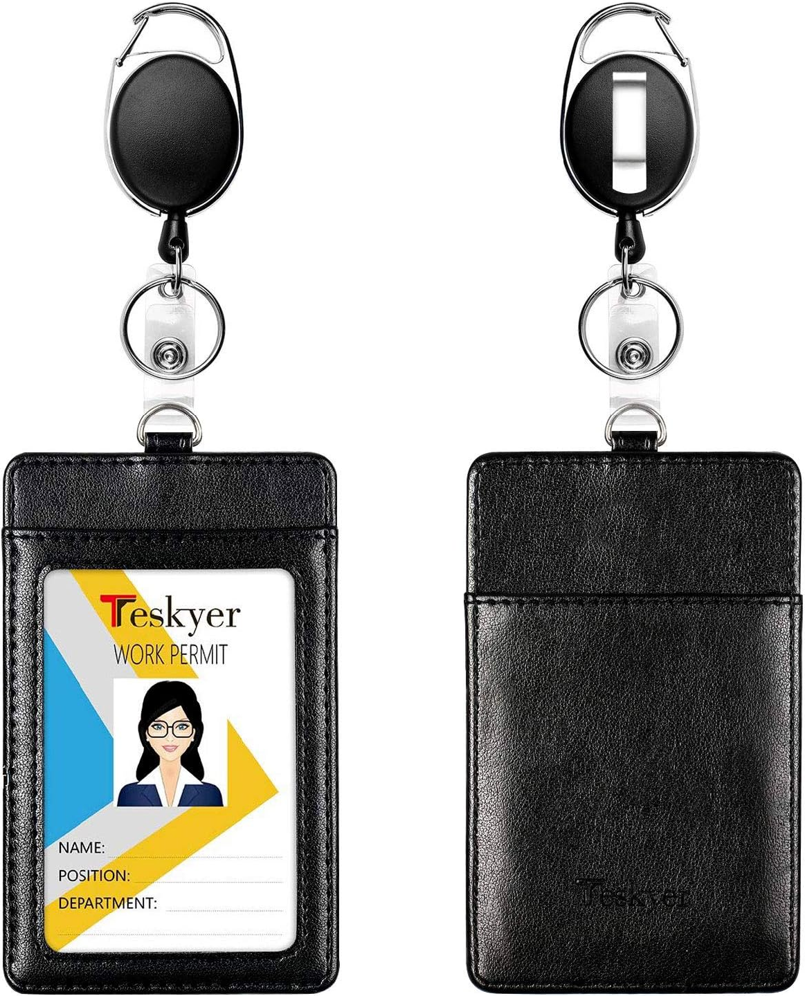 Teskyer 2 Pack Heavy Duty Retractable Badge