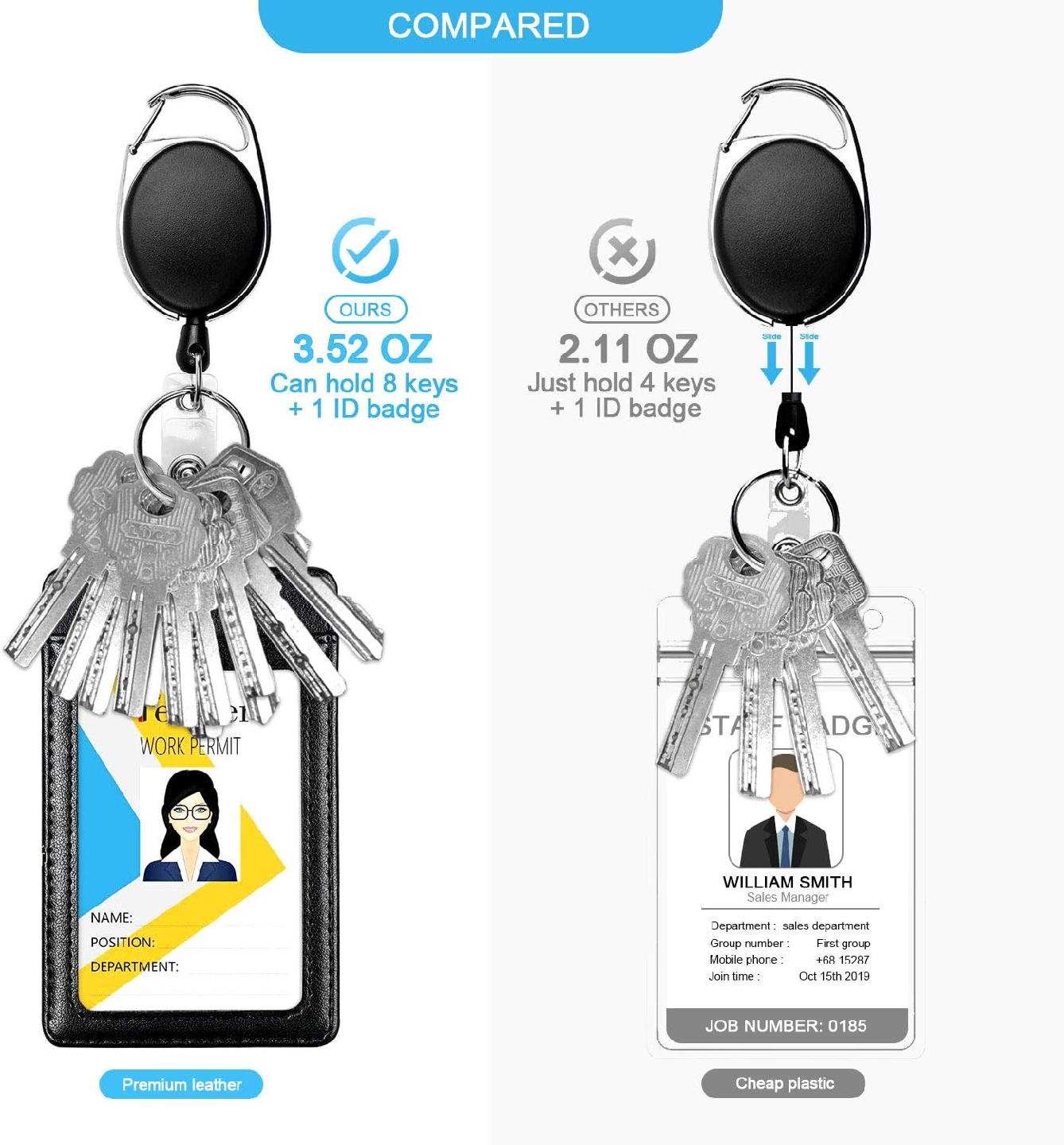 Teskyer 2 Pack Heavy Duty Retractable Badge - photo 5