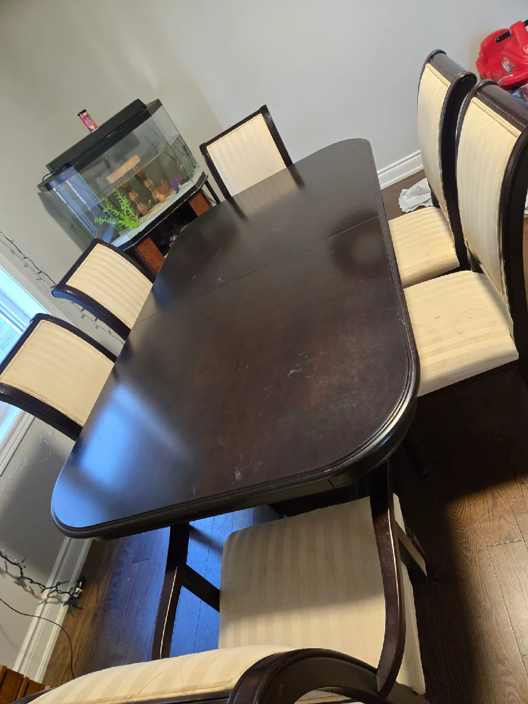 Gorgeous Wooden Dining Table with Six Chairs image indicator(2)