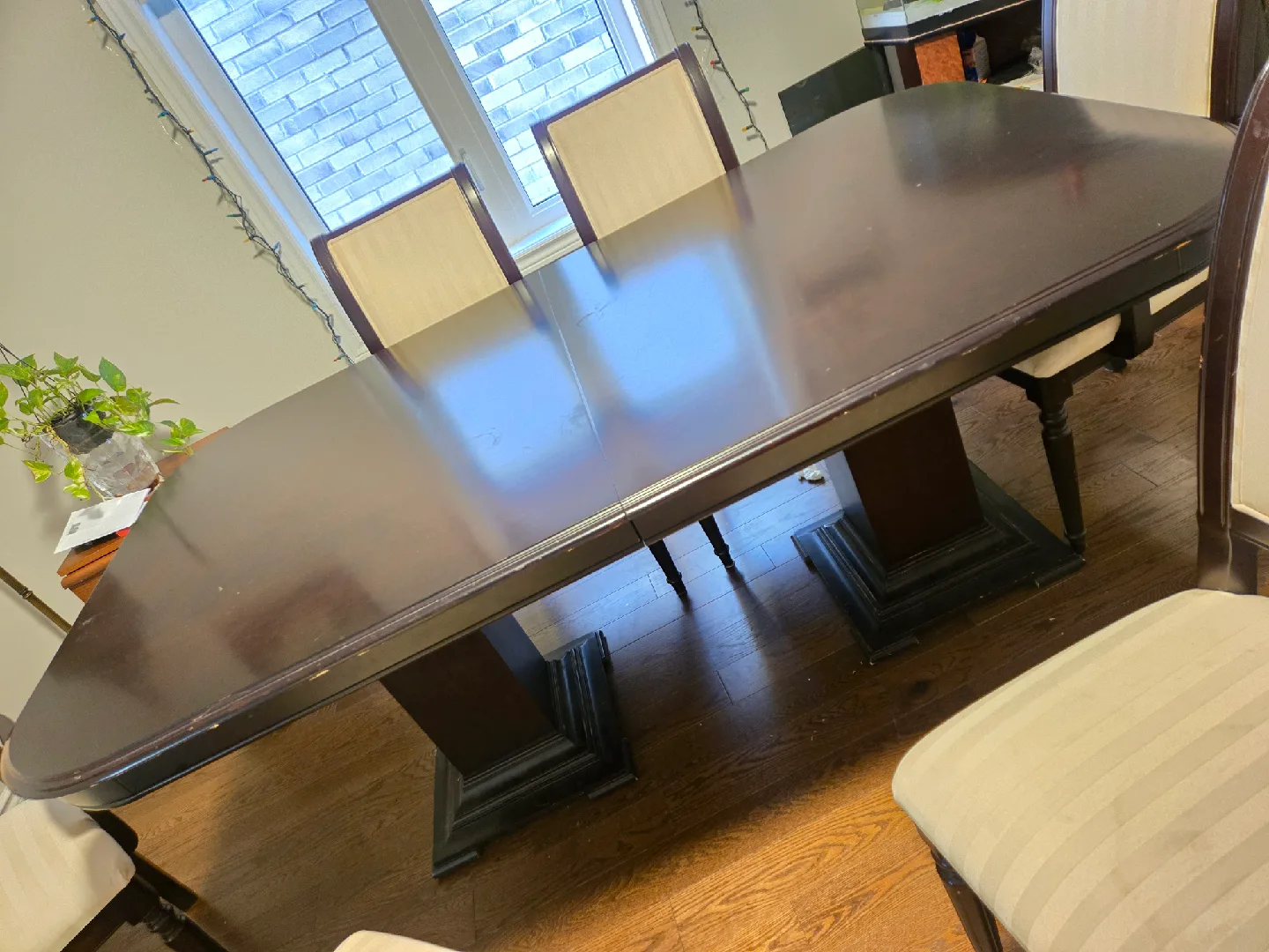 Gorgeous Wooden Dining Table with Six Chairs image indicator(6)