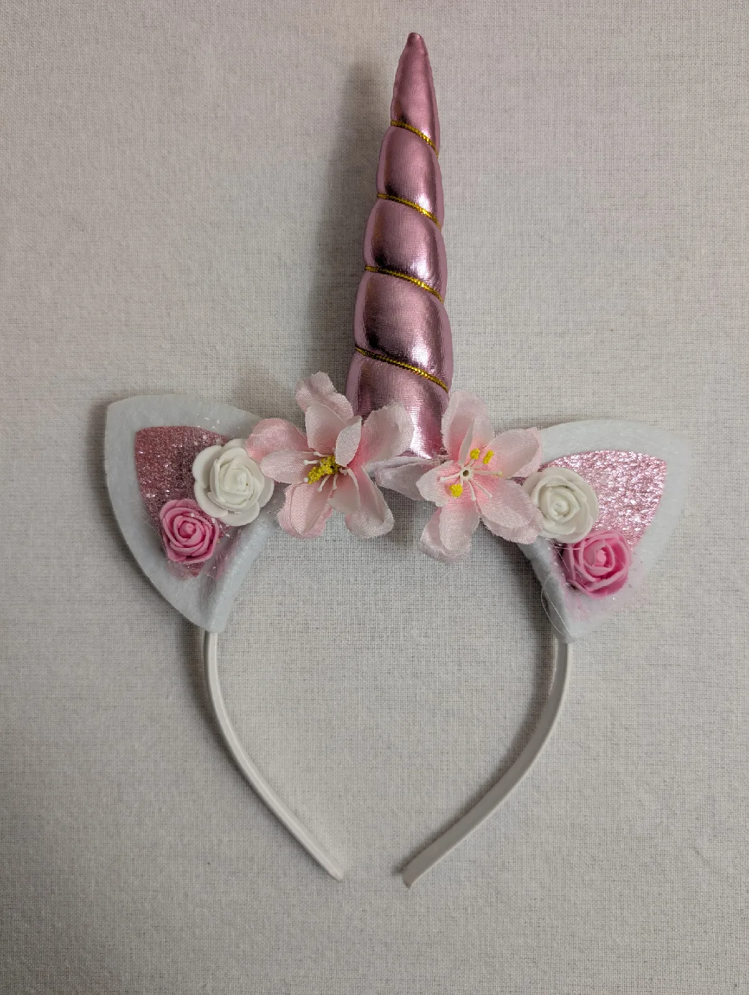 Unicorn Headband - Pink & White thumbnail