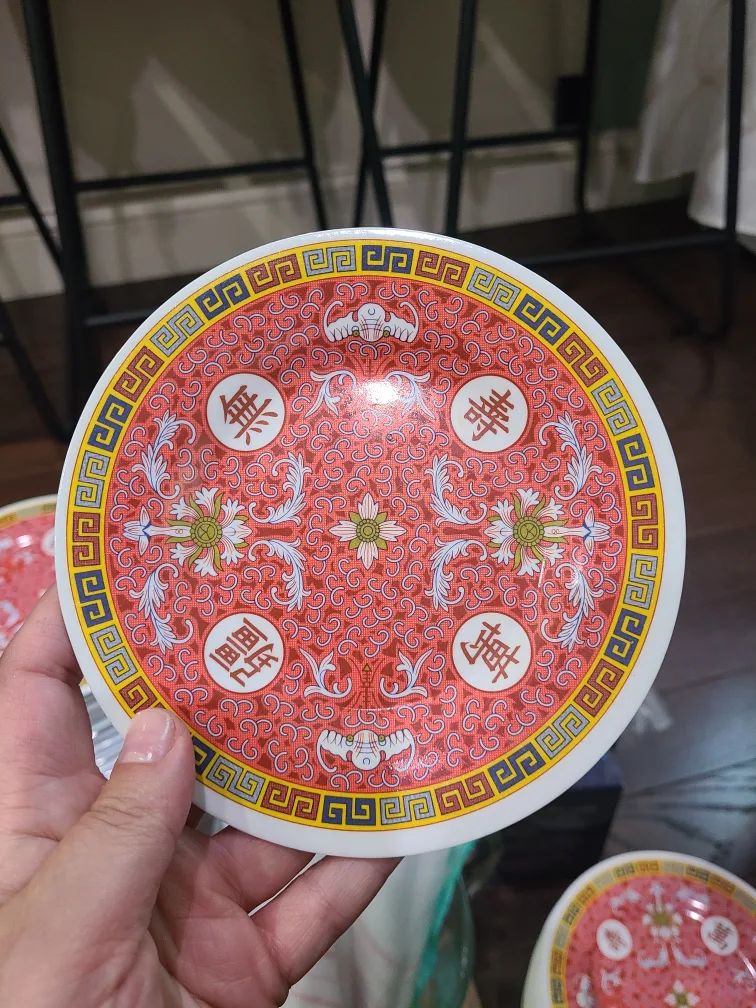 Set of Plates with Asian-Inspired Design image indicator(3)