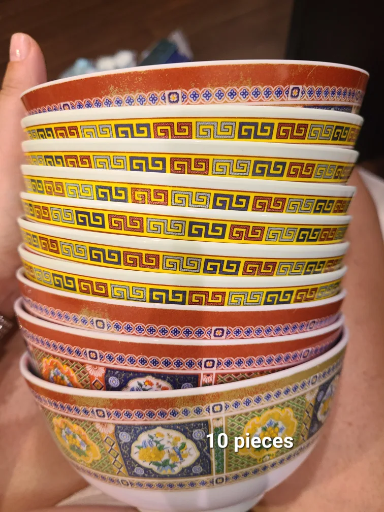 Set of Plates with Asian-Inspired Design image indicator(6)