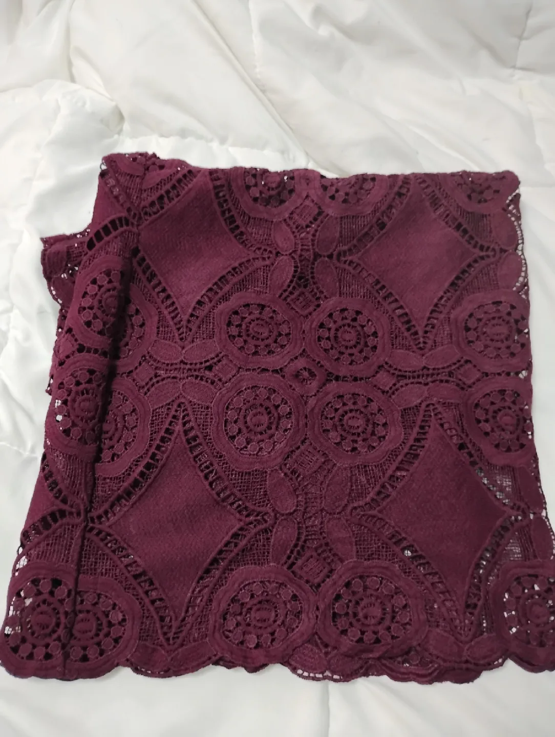 Burgundy Lace top size 18 image indicator(2)