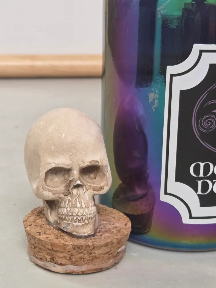 Moon Dust Bottle with Skull Stopper Halloween Decor image indicator(9)