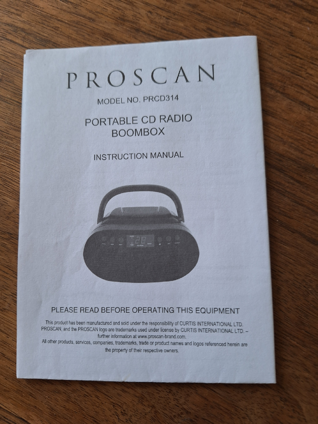 Proscan PRCD314 Portable CD Radio Boombox - photo 4