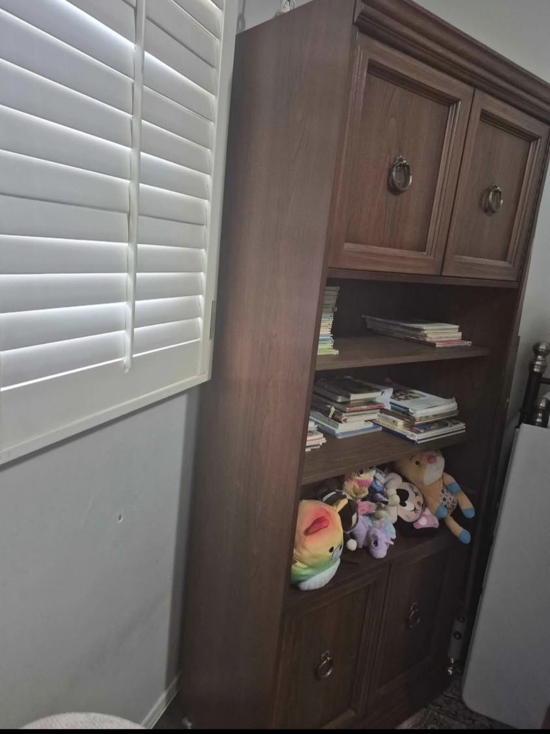 Wooden Bookcase with Storage