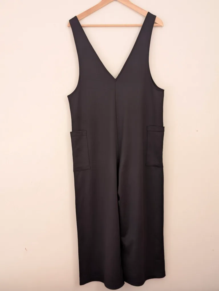 Black V-Neck Jumpsuit thumbnail