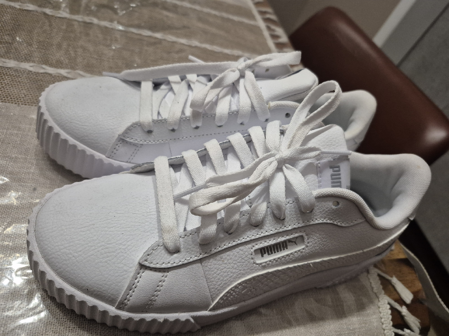 Puma Carina Leather Sneakers - White - photo 2
