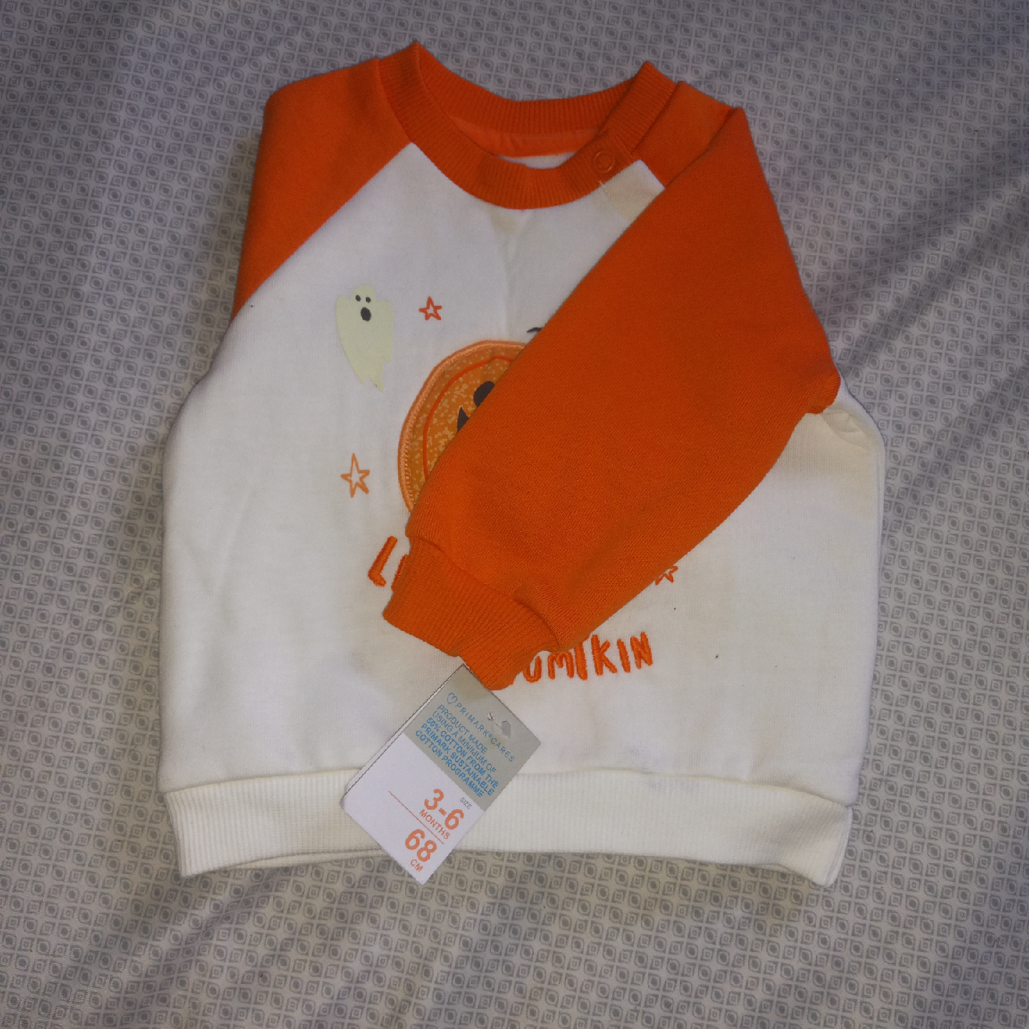 Halloween Pumpkin Outfit - 3-6 Months - photo 2