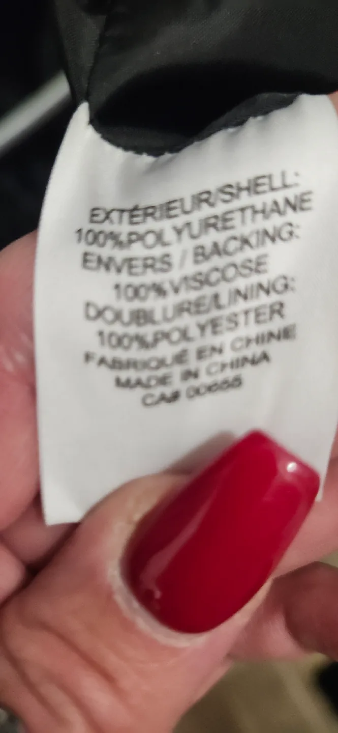 Addition Elle Black Faux Leather Jacket sz 18 xxl image indicator(3)