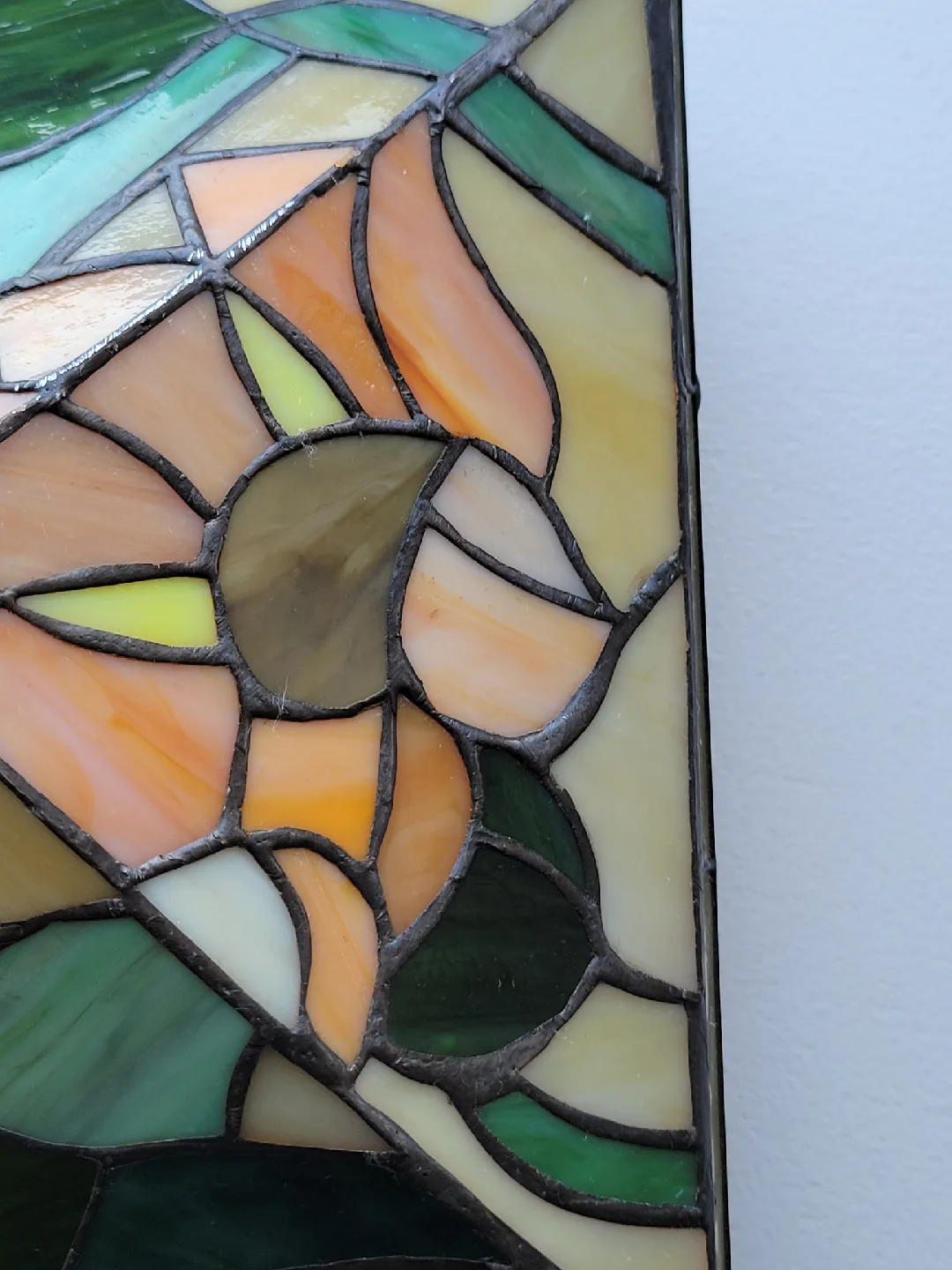 Stained Glass Sunflower Fence Post Lampshade image indicator(4)