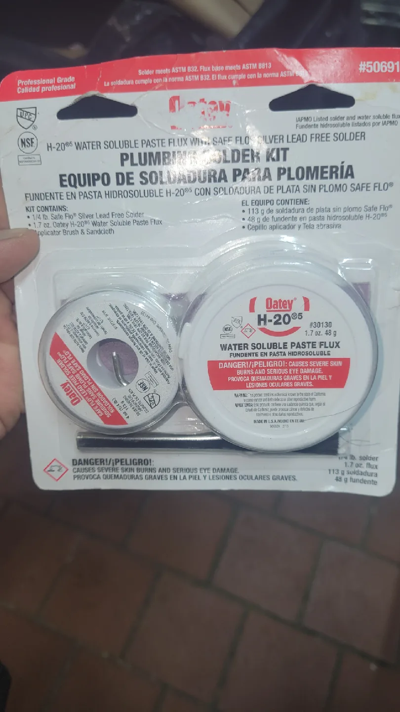 Oatey H-20 Water Soluble Paste Flux Plumbing Solder Kit image indicator(2)