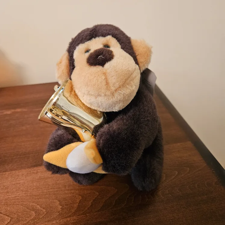 HQ Monkey Plush Toy with Cup - Ages 3+