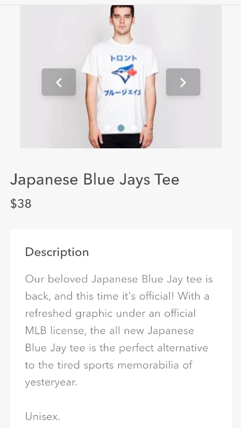 Toronto Blue Jays MLB T-Shirt Japanese lettering Size M - NEW - photo 2
