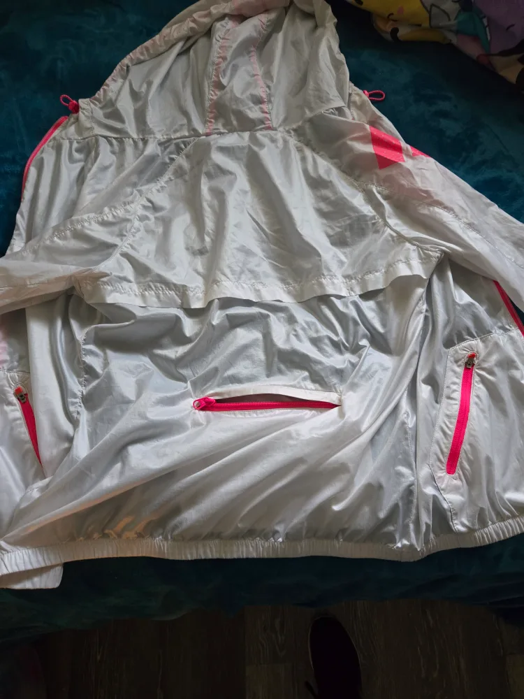 Adidas White & Pink Windbreaker - Size L image indicator(2)