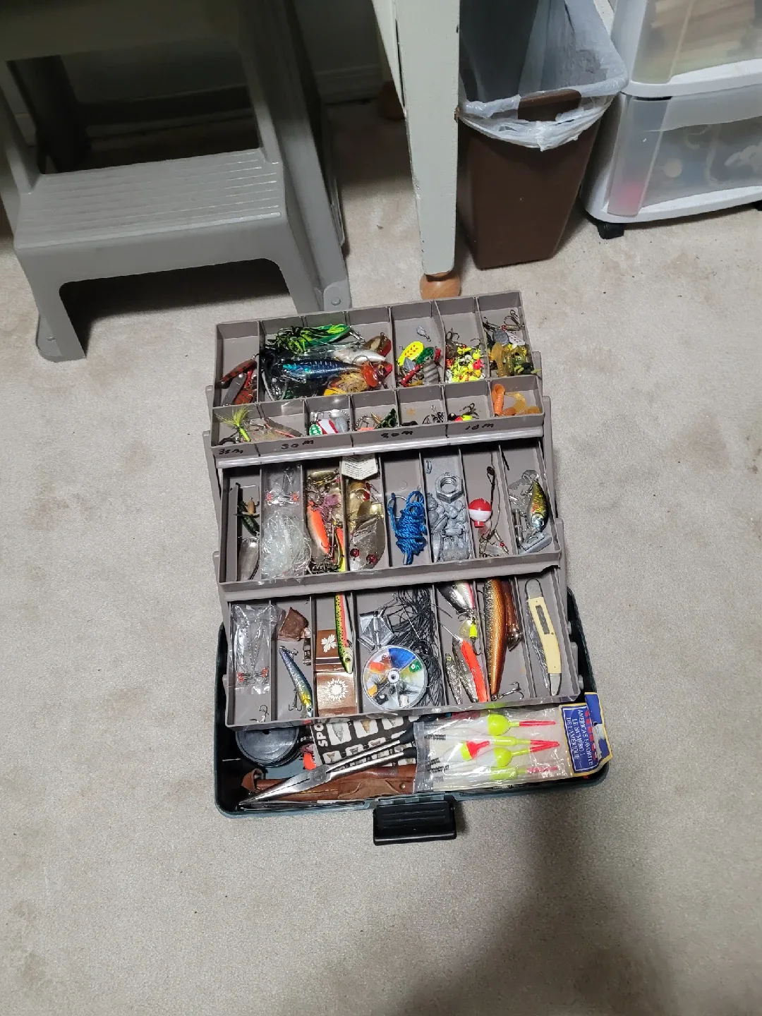 Fishing Tackle Box with Lures & Lake Directory thumbnail