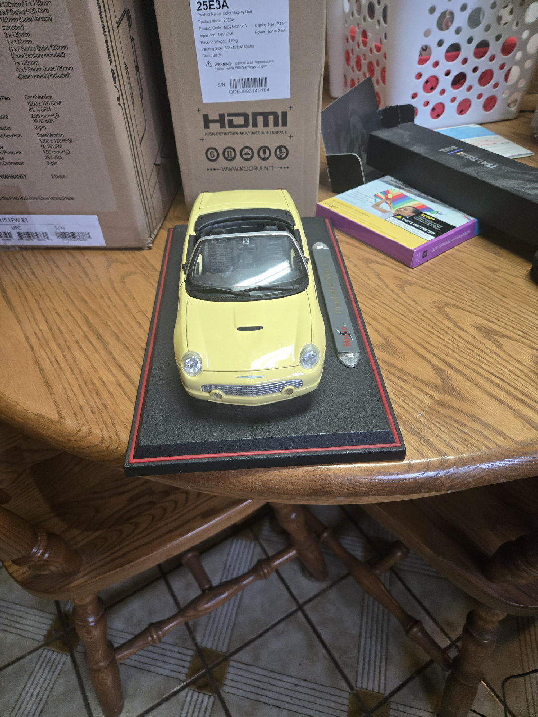 Yellow 2002 Ford Thunderbird Show Car Diecast