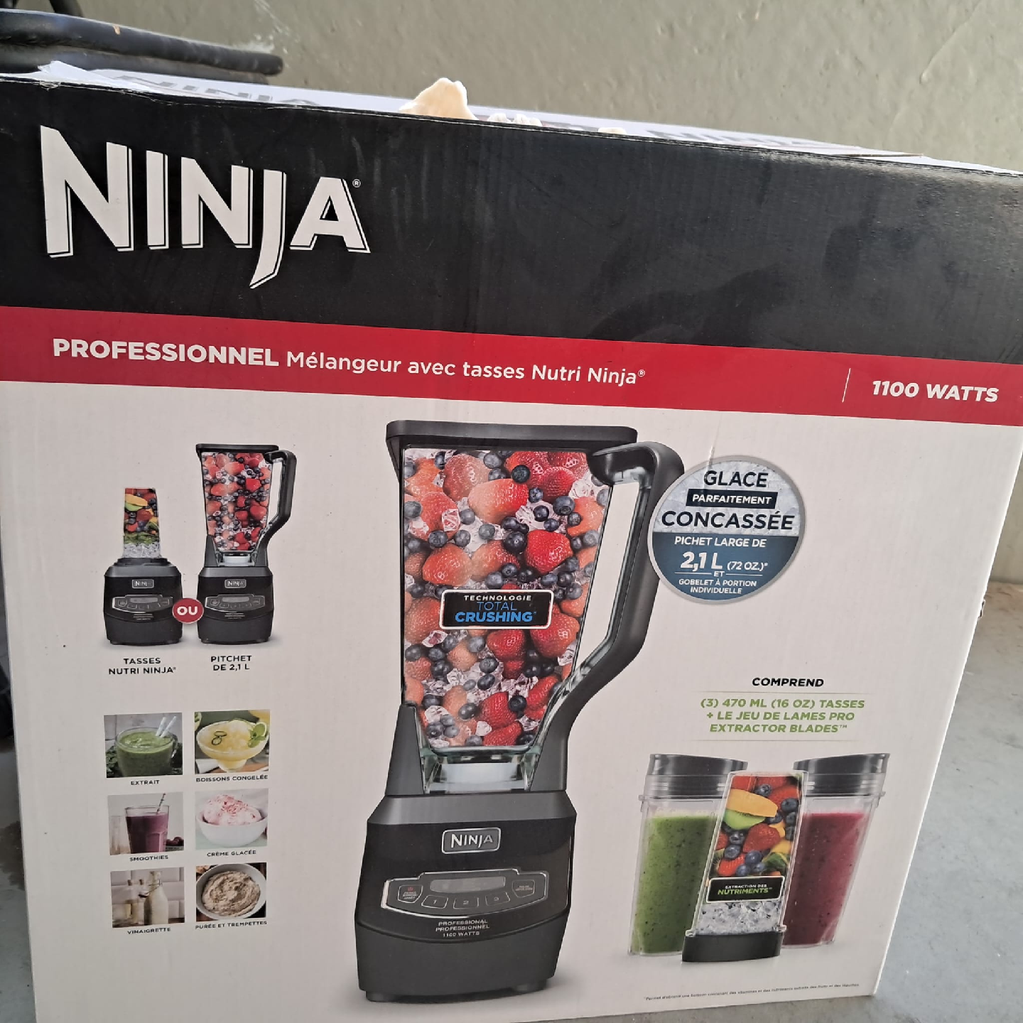 Ninja Professional Blender with Nutri Ninja Cups - photo 2