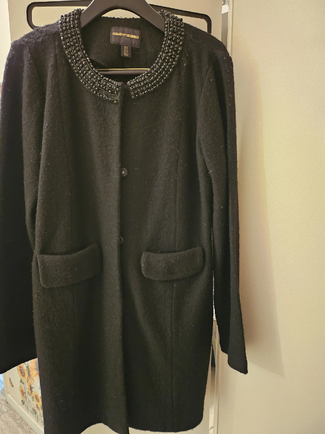 Clements Ribeiro Black Coat - Size 10