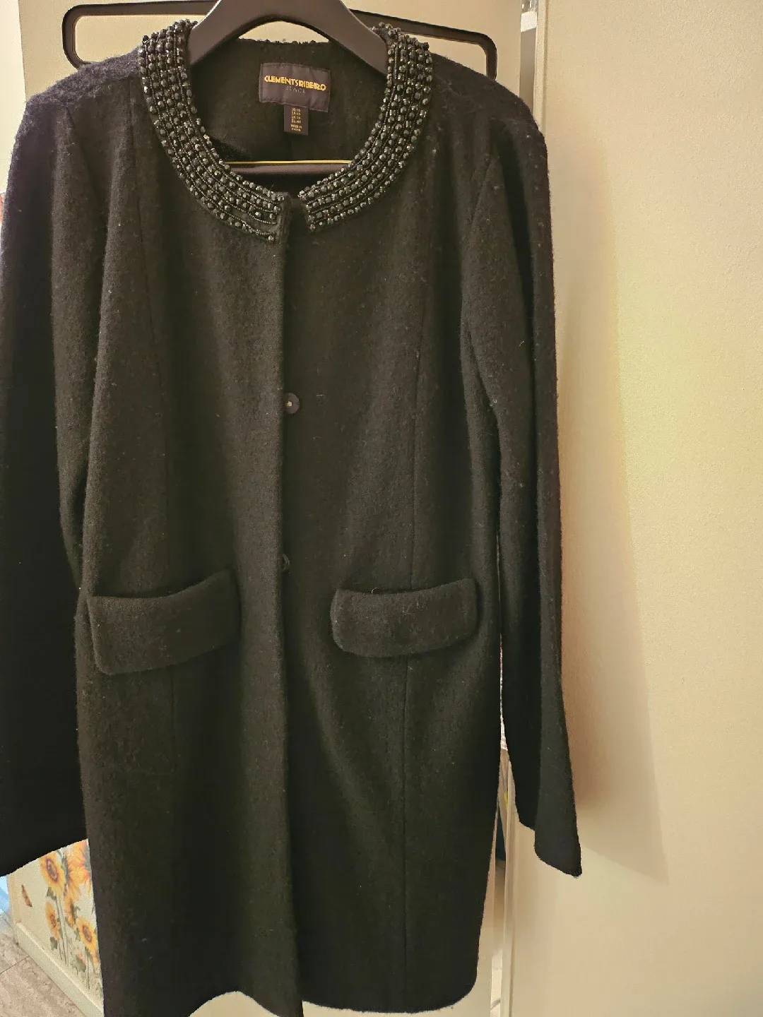 Clements Ribeiro Black Coat - Size 10 thumbnail