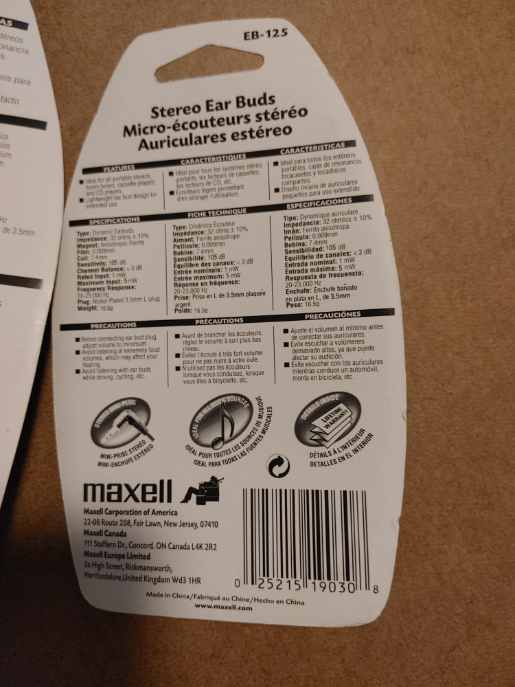 🧡BRAND NEW! TWO PAIRS OF SEALED MAXELL HEADPHONES. - photo 3