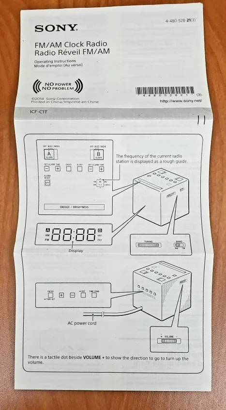 Sony ICF-C1T FM/AM Clock Radio image indicator(5)