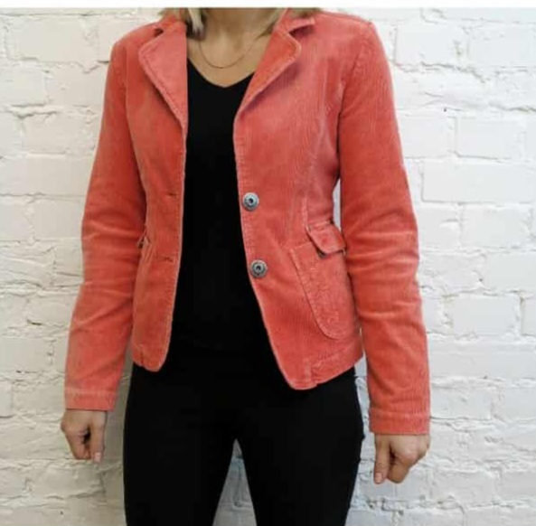 Orange Corduroy Blazer