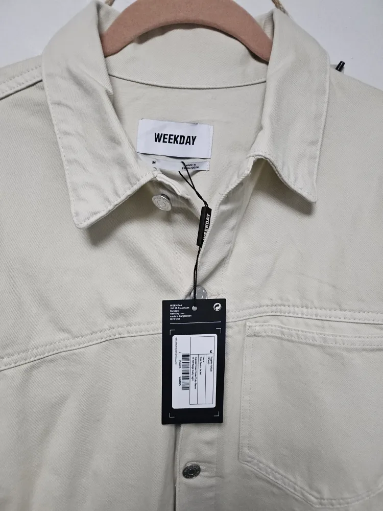 Weekday Beige Denim Jacket Size M image indicator(3)