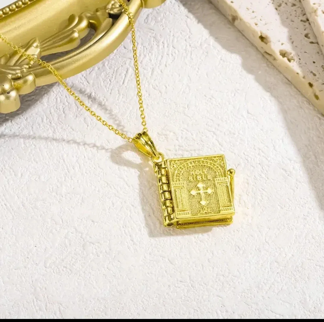 Gold Holy Bible  Necklace image indicator(5)