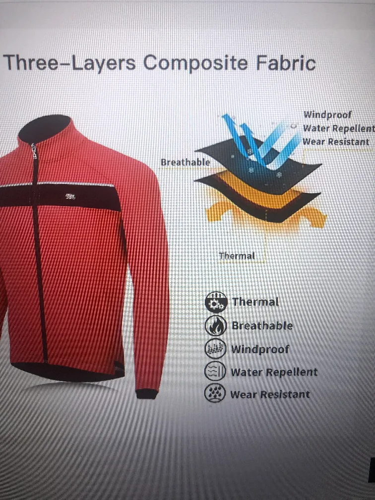 Souke Sports Men's Windbreaker Cycling Jacket - Size S image indicator(2)