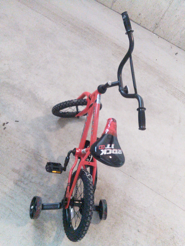 Red Kids Bike with Training Wheels - photo 2