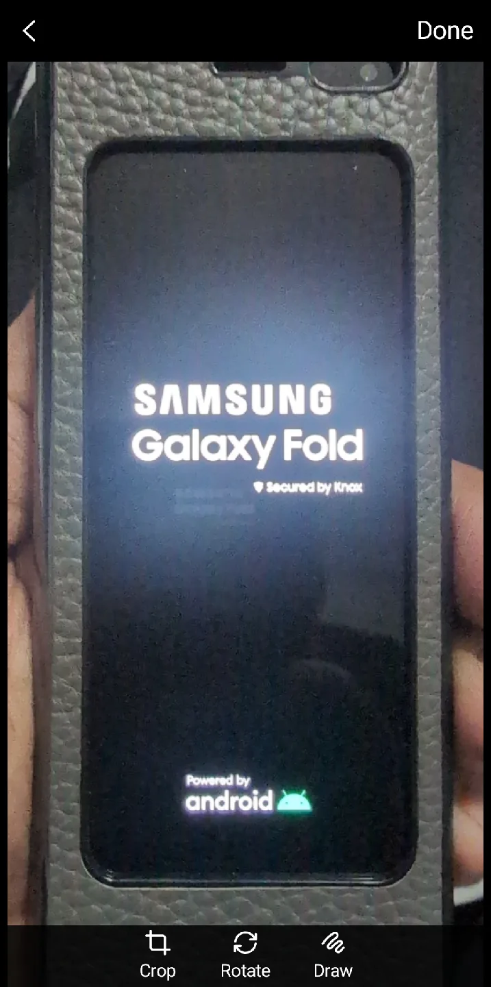 Samsung Galaxy Fold with Leather Case image indicator(4)