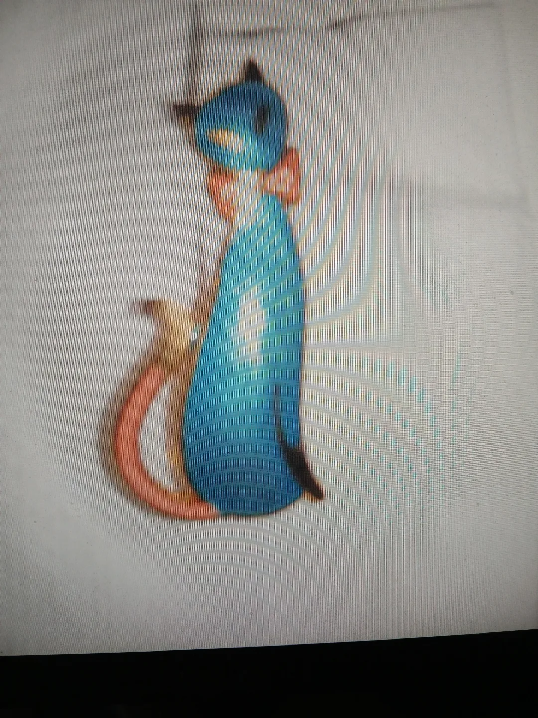 1970s turquoise cat pin thumbnail