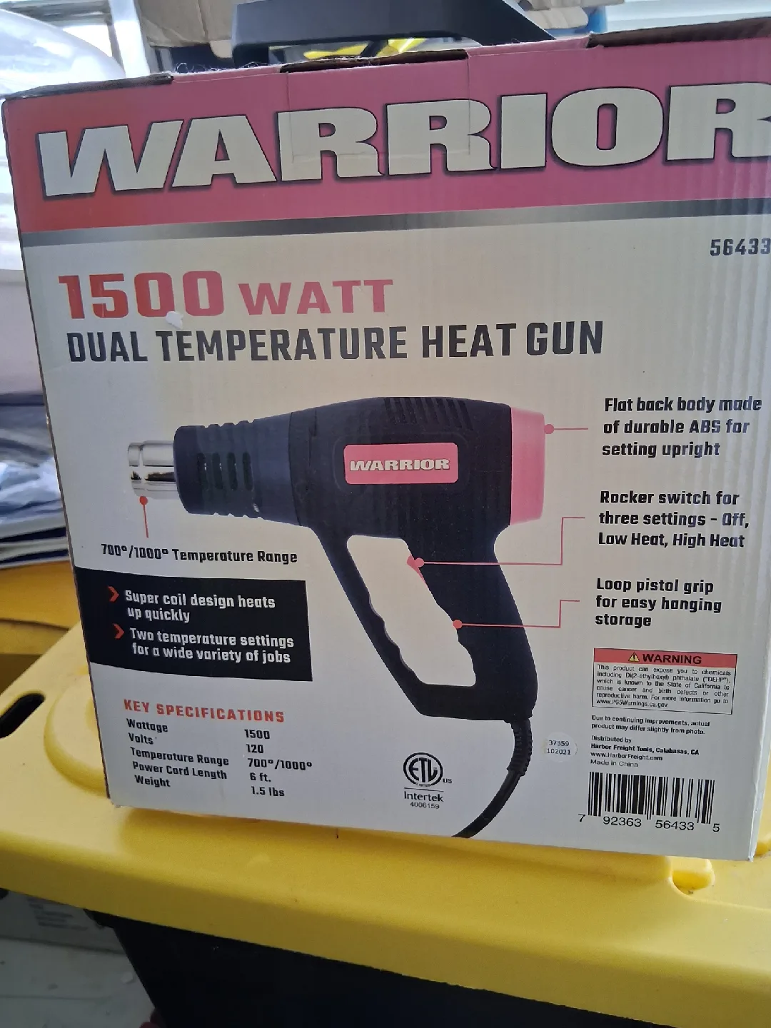 Warrior 1500 Watt Dual Temperature Heat Gun image indicator(2)