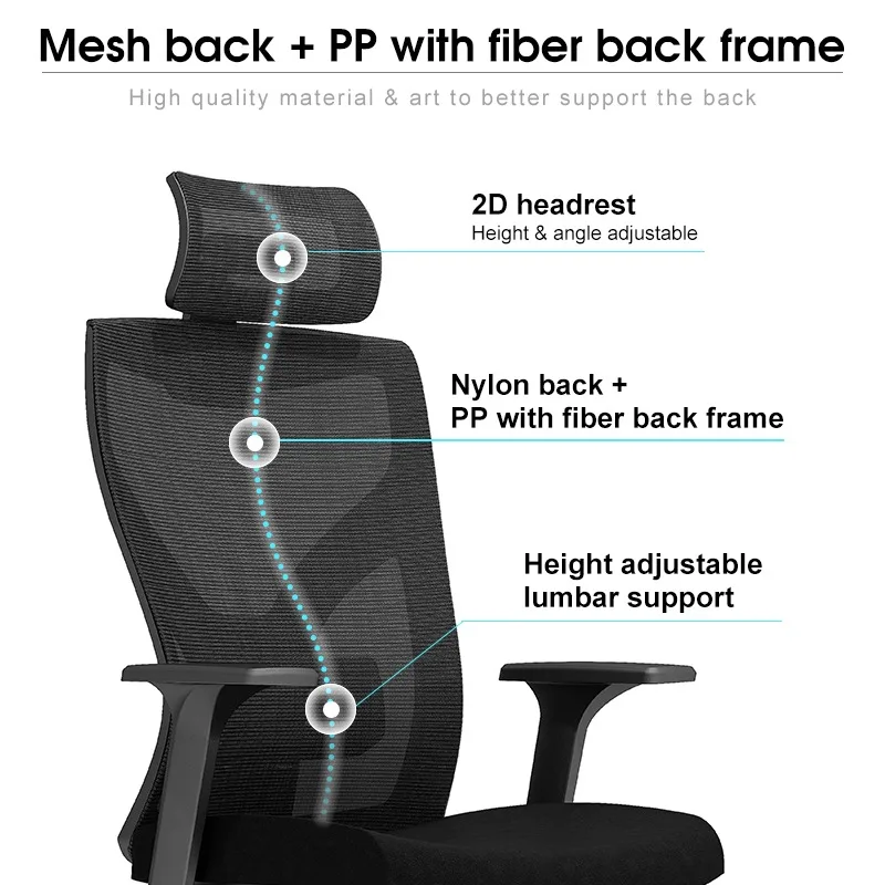 Ergonomic Mesh Office Chair with Lumbar Support image indicator(7)